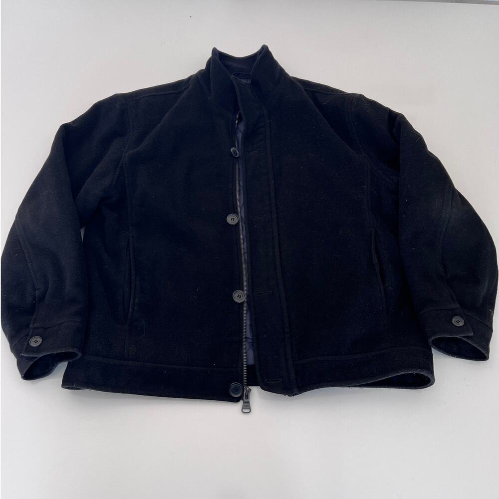 Dockers Navy Wool Lined, Padded/Quilted Bomber Jacket- Approx. XL